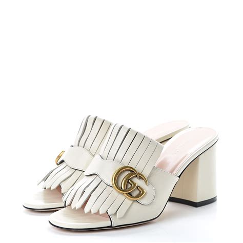 rubber gucci mules|gucci marmont fringe mules.